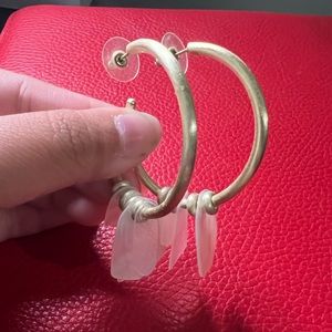 Gaby Earrings in Gold and Ivory Mother of Pearl